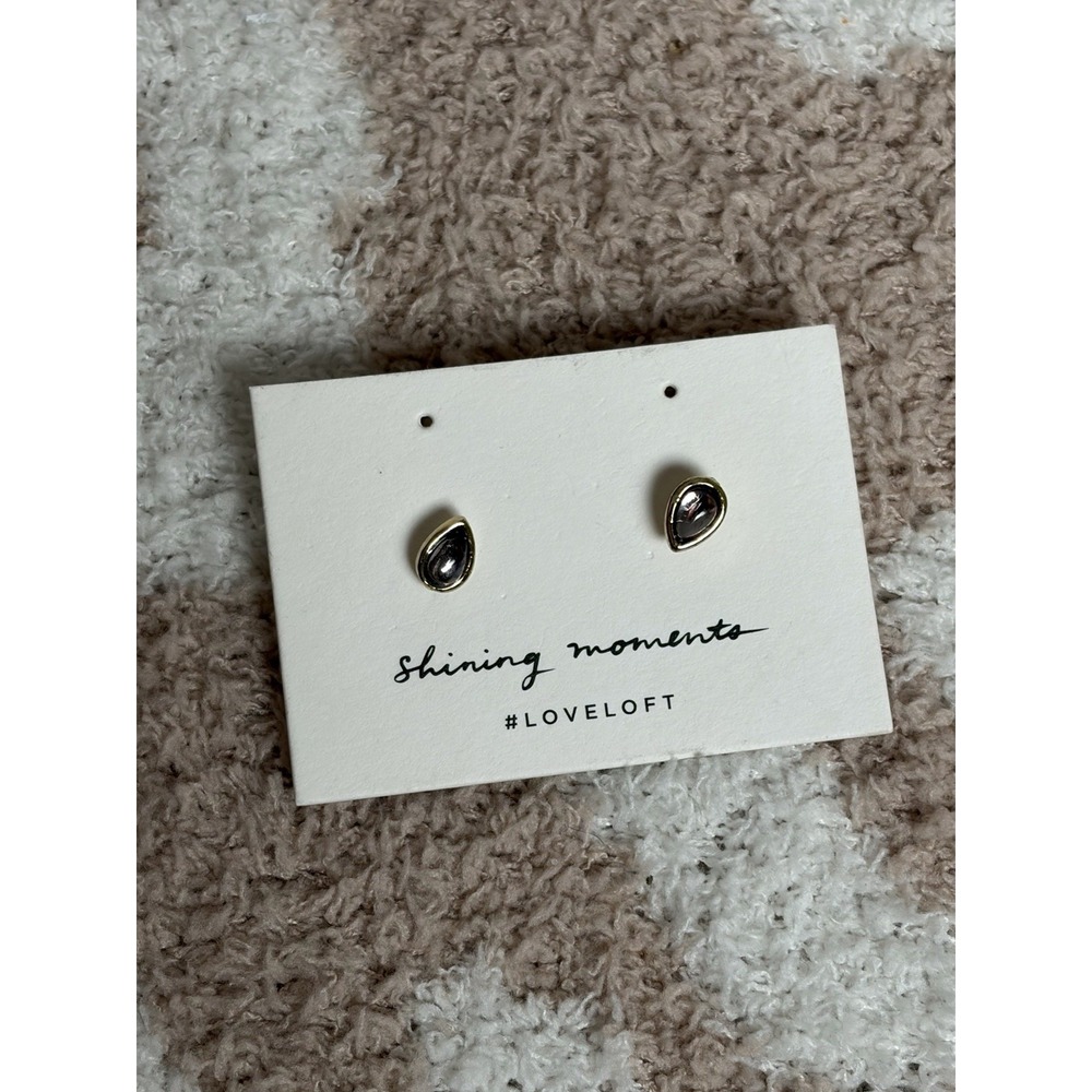 LOFT "Shining Moments" Stud Earrings Gold Tone Metal Fashion Jewelry #22130228